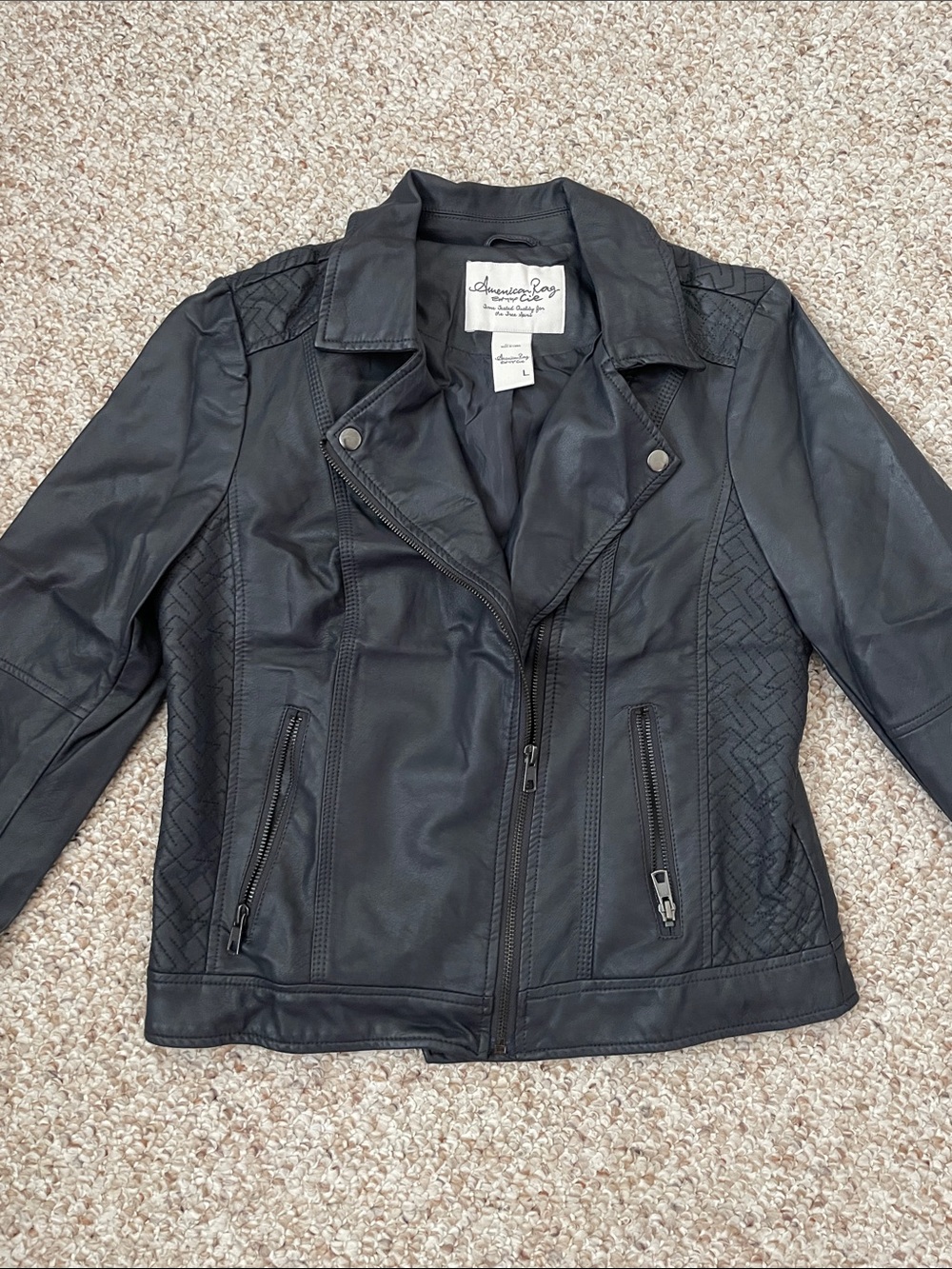 American Rag Faux Leather Moto Jacket